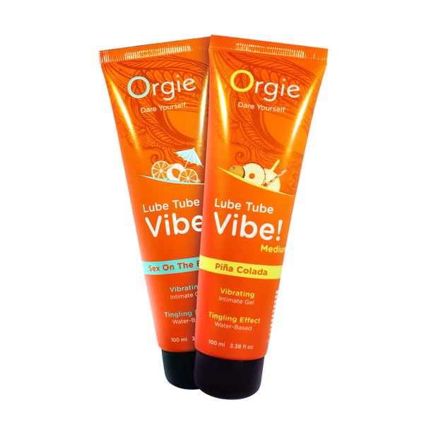 Лубрикант с эффектом вибрации Orgie Lube Tube Vibe Medium Pina Colada, 100 мл 17533