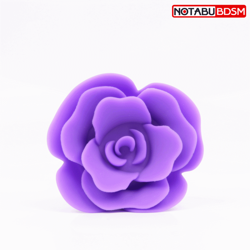 Гладкая анальная втулка-роза, фиолетовая 80670