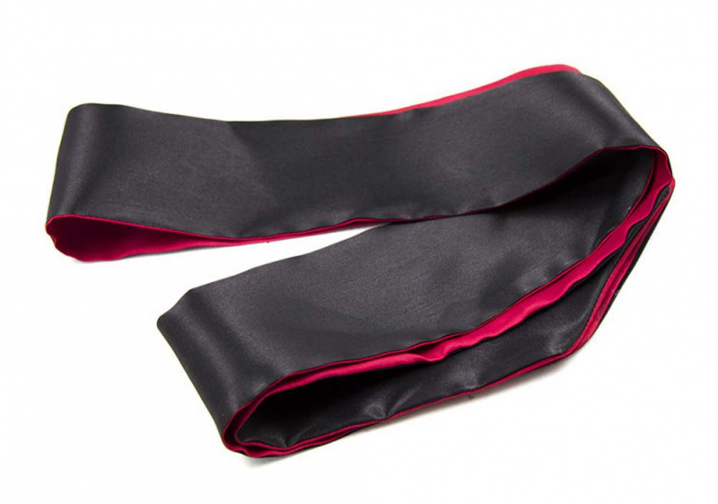 Повязка на глаза черная с бордовым 1805-020