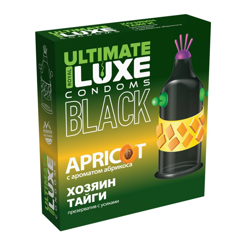Презерватив LUXE BLACK ULTIMATE хозяин тайги (абрикос) 1 штука